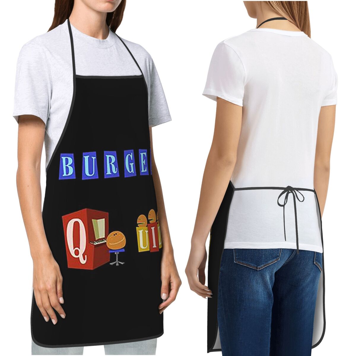 Kitchen Quiz - 버거 퀴즈 새로운 로고 앞치마 요리사