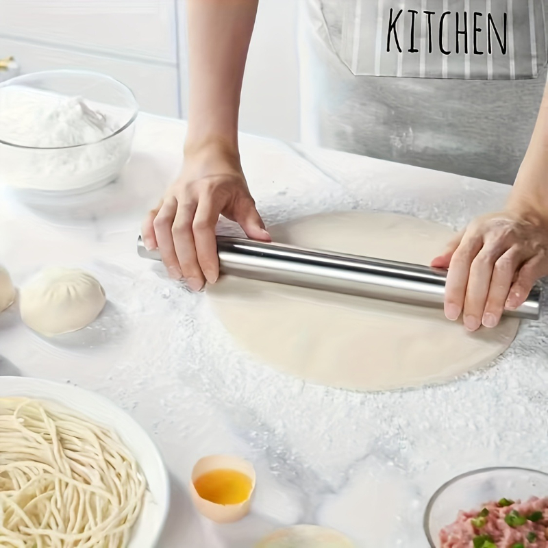 Kitchen Roller Baking - 논스틱 스테인리스 스틸 롤링핀 반죽 롤러