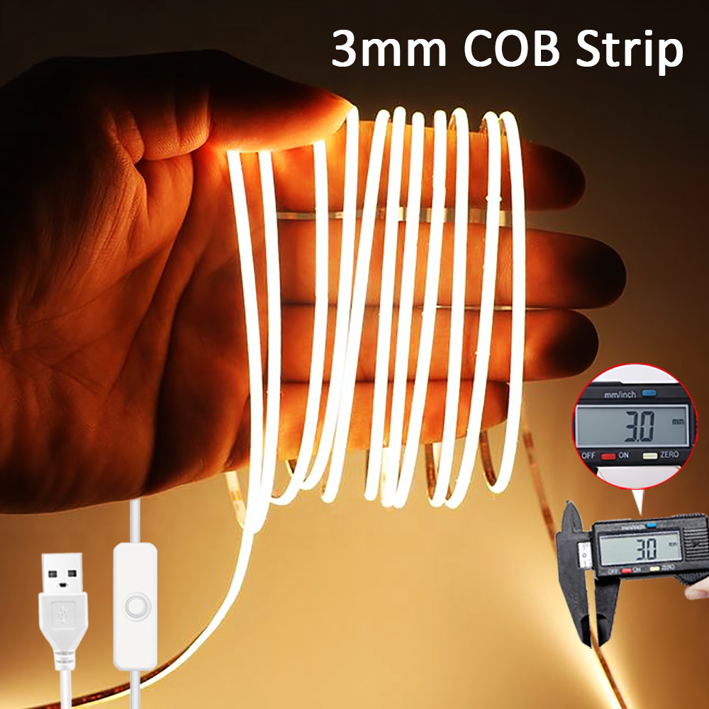 Kitchen Baking Cabinet - 3mm 초박형 LED COB 스트립 USB