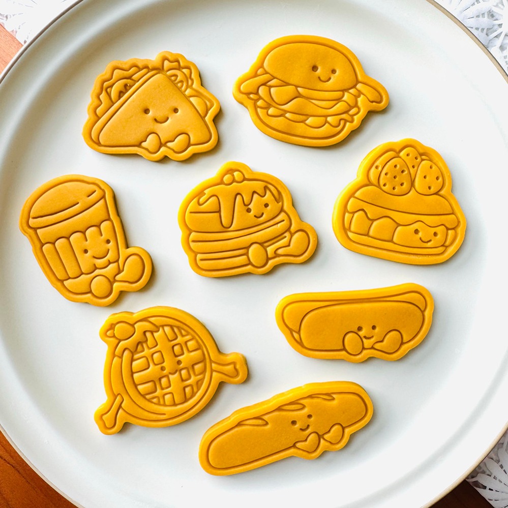 Kitchen Appliances For Baking - 귀여운 버거 샌드위치 쿠키 커터 만화