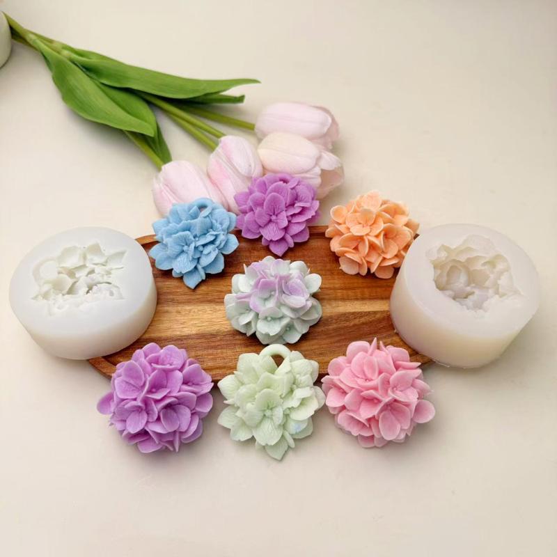 Kitchen Baking Decor - ● 수국 꽃 실리콘 몰드 DIY