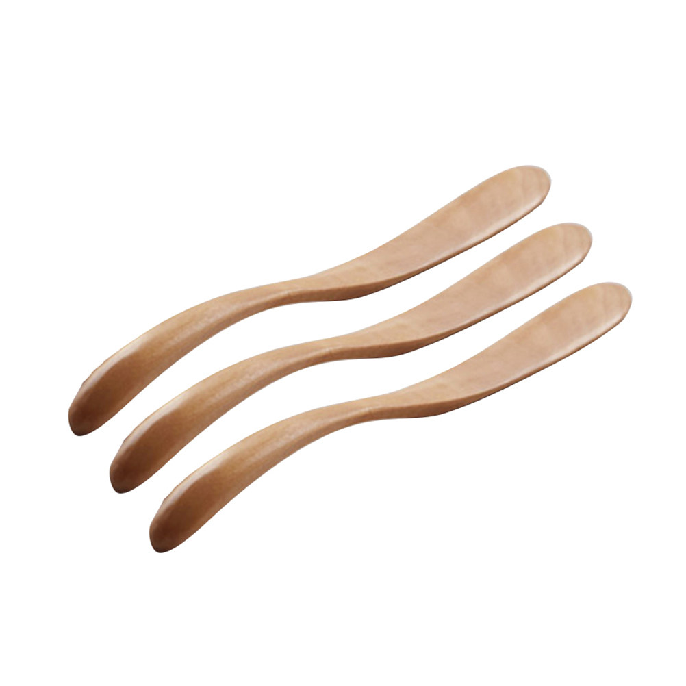 Kitchen Baking Decor - 3Pcs 나무 버터 스프레더 천연 나무