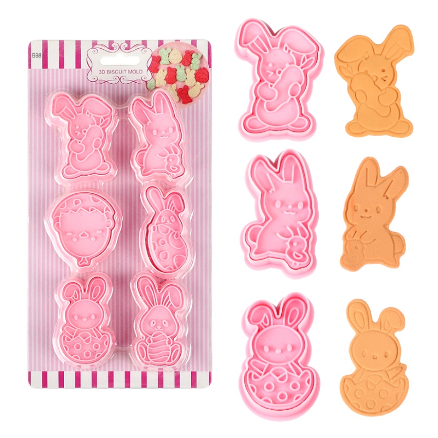 Kitchen Baking Decor - 6 개/대 부활절 토끼 쿠키 커터