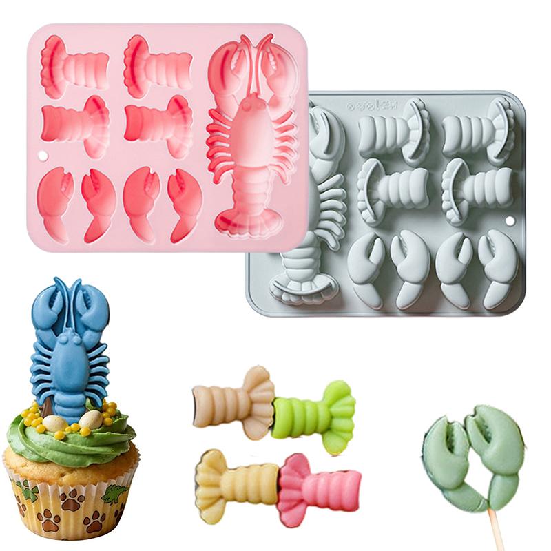 Kitchen Baking Decor - 랍스터 실리콘 초콜릿 몰드, 퐁당, 구미