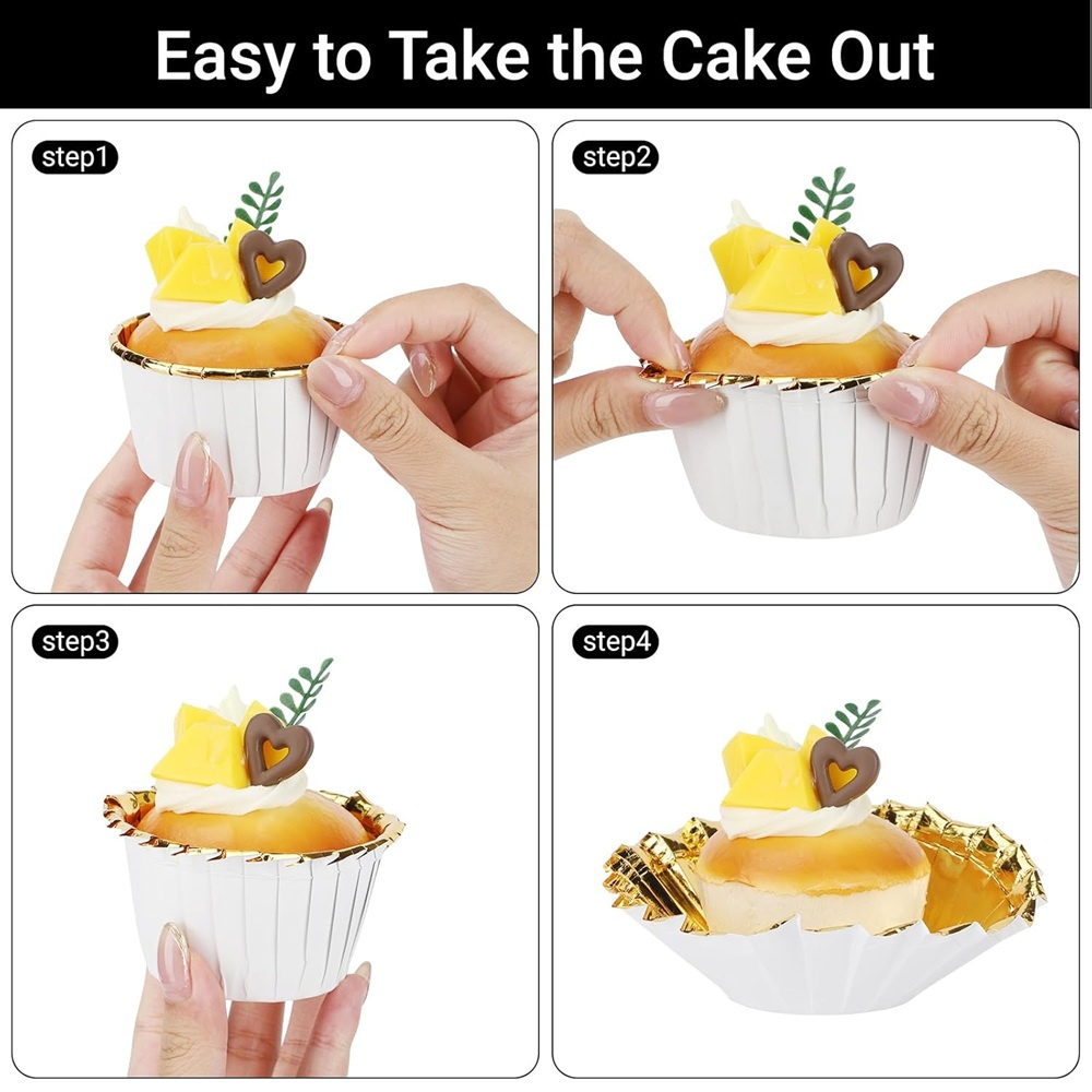 50개 머핀 컵 종이 컵케이크 래퍼 베이킹 컵 케이스  - Kitchen Baking Paper 리뷰 및 가격