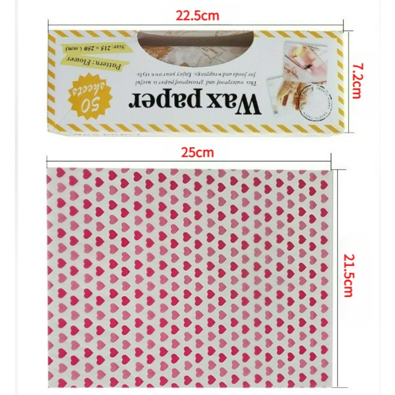 50개입 식품 등급 기름종이, 인쇄된 샌드위치 버거 포 - Kitchen Baking Paper 리뷰 및 가격