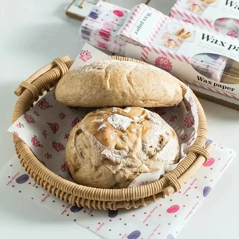 50개입 식품 등급 기름종이, 인쇄된 샌드위치 버거 포 - Kitchen Baking Paper 리뷰 및 가격