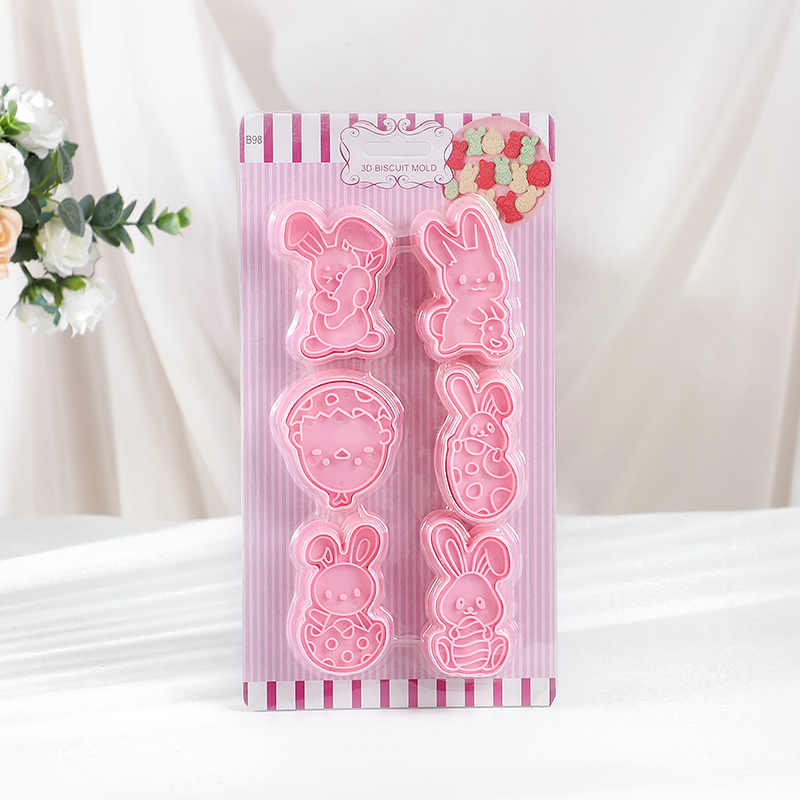 6 개/대 부활절 토끼 쿠키 커터 주방 퐁당 금형 만화 - Kitchen Baking Decor 리뷰 및 가격