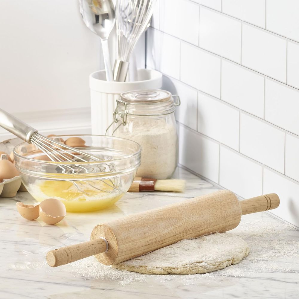 클래식 나무 롤링핀, 18인치 단단한 나무 반죽 롤러( - Kitchen Roller Baking 리뷰 및 가격